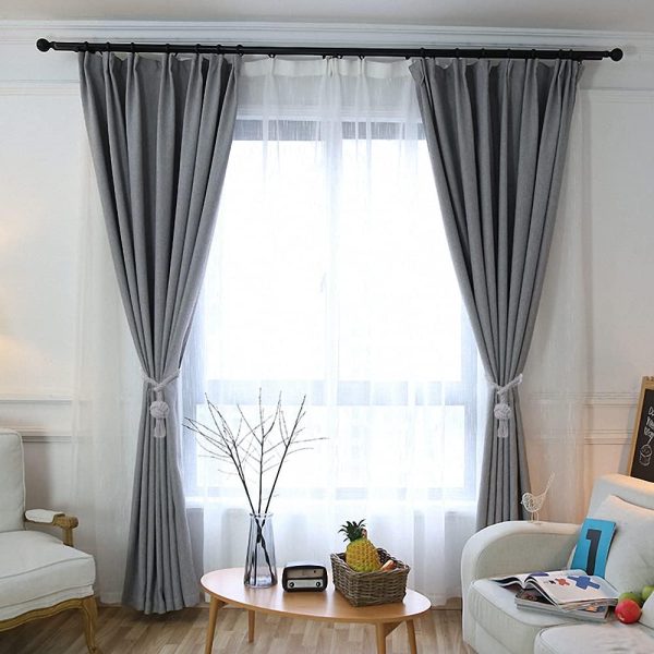 2 Pack Rustic Curtain Tiebacks - Outdoor Curtain Drapery Holdbacks Holders - Hand Knitting Cotton Rope Drape Tie Backs for Sheer and Blackout Curtain(Set of 2, Grey) - Image 9
