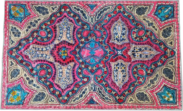 Boho Rug Runner - 2x4.3 Medallion Distressed Area Rug Entryway Doormat Non-Slip Washable Hallway Throw Rug Floor Carpet for Living Room Kitchen Laundry Bedroom Bathroom - Image 4