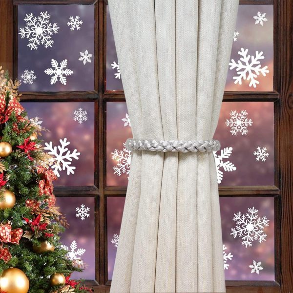 Curtain Tiebacks Ropes, 2pcs Decorative Handmade Tie Backs Curtain Holdbacks Holders Cord for Window Sheer Drapes Indoor Outdoor, Grey - Image 8