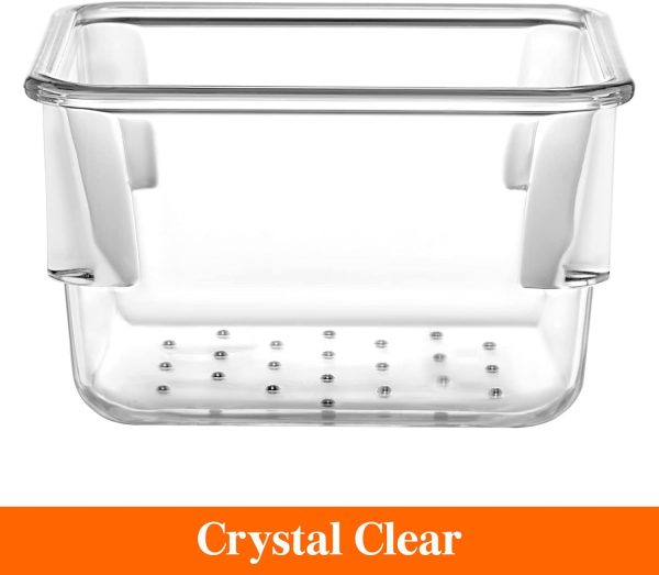 Lifewit 11 PCS Drawer Organizer Set Plastic Office Desk Drawer Dividers Trays Dresser Storage Bins Separation Box for Makeup, Jewelries and Gadgets, Bedroom, Bathroom, Clear - Image 4