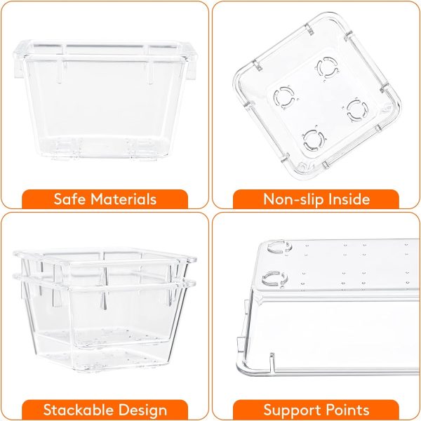Lifewit 25 PCS Drawer Organizer Set Clear Plastic Desk Drawer Dividers Trays Dresser Storage Bins Separation Box for Makeup, Jewelries and Gadgets, Bedroom, Bathroom, Office - Image 4